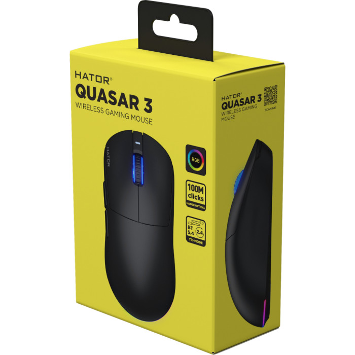 Мишка Hator Quasar 3 Wireless Black (HTM730)