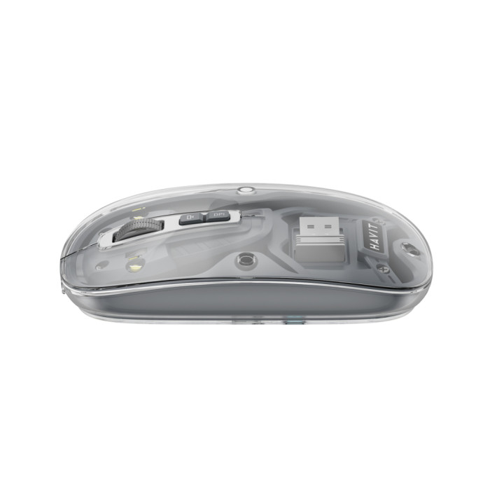 Мишка Havit MS62WB Pro Wireless Transparent Gray (6939119045128)