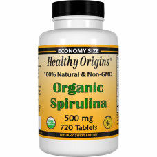 Трави Healthy Origins Органічна Спіруліна, Organic Spirulina, 500 мг, 720 таблеток (HO88239)