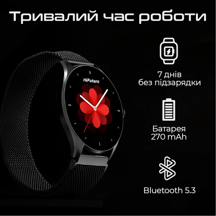Смарт-годинник HiFuture aura 2 silver (aura2.silver)