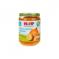 Дитяче пюре HiPP Organic Гарбуз і картопля з індичкою, 190 г (9062300108733)