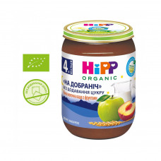 Дитяче пюре HiPP Organic На добраніч молочна манна з фруктами 190 гр (9062300132998)