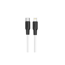 Дата кабель USB-C to Lightning 1.0m 3A 20W X21 Plus black+white HOCO (6931474742162)