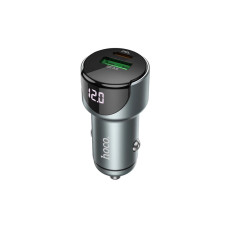 Зарядний пристрій HOCO 1xUSB-C PD20W + 1xUSB QC3.0 car adapter Z42 gray (6931474742551)