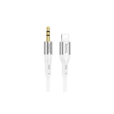 Кабель мультимедійний Lightning to 3.5mm M 1.0m silicone UPA22 white HOCO (6931474769480)