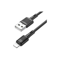 Дата кабель USB 2.0 AM to Lightning 1.0m 2.4A X83 black HOCO (6931474770868)