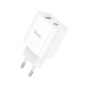 Зарядний пристрій HOCO C80A Plus Rapido PD20W+QC3.0 charger set(C to C) White (6931474779908)