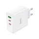 Зарядний пристрій HOCO 2xUSB-C PD65W + 1xUSB QC3.0 White (6931474784155)