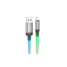 Дата кабель USB 2.0 AM to Lightning 1.0m U112 Shine gray HOCO (6931474788801)