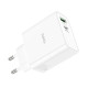 Зарядний пристрій HOCO C113A Awesome 1xUSB-C PD65W + 1xUSB QC3.0 White (6931474790910)