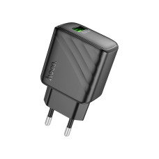 Зарядний пристрій HOCO CS21A USB 18W QC3.0 black (6942007609883)