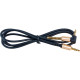 Кабель мультимедійний 3.5mm M to 3.5mm M 1.0m 90° corner Black HOCO (6957531025665)