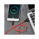 Дата кабель USB 2.0 AM to USB-C 1.0m 2A silicone X21 black+red HOCO (6957531071419)