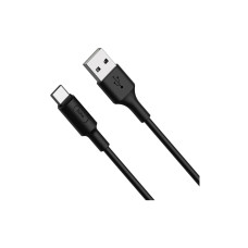 Дата кабель USB 2.0 AM to USB-C 1.0m 2A X25 black HOCO (6957531080145)