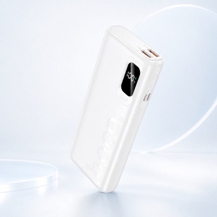 Батарея універсальна HOCO 10000mAh J158 Pro Runner 22.5W, PD/20W, White (716187)