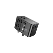 Мережевий фільтр живлення HOCO AC18A 1 роз, 2 USB, USB-C, 35W, 1,5м, Black (AC18AB)