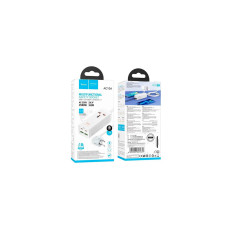 Мережевий фільтр живлення HOCO AC10A, 1 роз, 2 USB, 2 USB-C, 65W, 1,5м, White (HOCO AC10A/W)