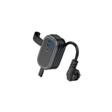 Мережевий фільтр живлення HOCO NS6 1 роз, 2 USB, USB-C, 30W, 1.1м, Black (NS6B)