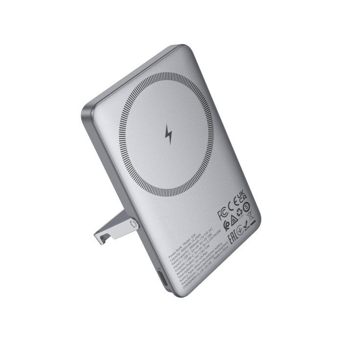 Батарея універсальна HOCO 5000mAh Sunlight PD/20W Magnetic Metal Grey (Q36 / 714986)