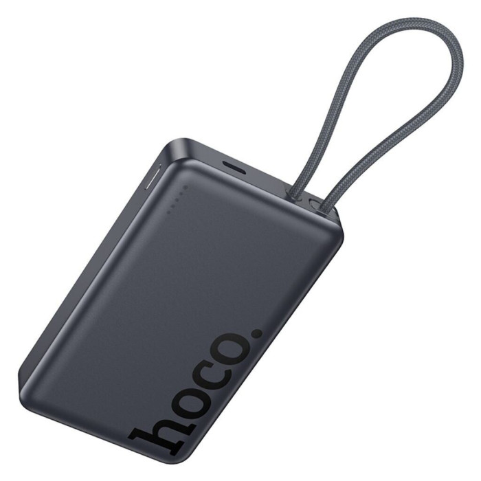Батарея універсальна HOCO 10000 mAh Origen Dual PD/20W Magnetic with cable Type-C Metal Gray (Q44 / 714983)