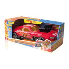 Ігровий набір Hot Wheels Гоночний автомобіль-гараж Червоний 2 в 1 (HWCC15R)