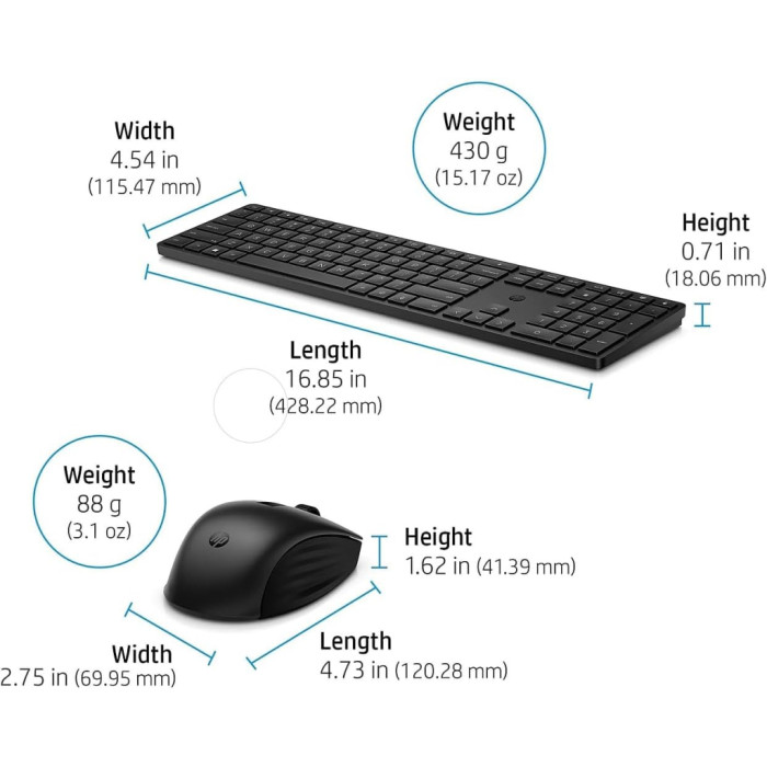Комплект HP 650 Wireless UA Black (4R013AA)