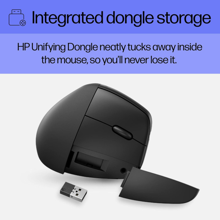 Мишка HP 920 Ergonomic Vertical Wireless/Bluetooth Black (6H1A4AA)