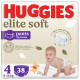 Підгузок Huggies Elite Soft 4 (9-14 кг) Mega 38 шт (5029053549323)