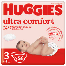 Підгузок Huggies Ultra Comfort 3 (5-9 кг) Jumbo 56 шт (5029053567570)