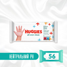 Дитячі вологі серветки Huggies OverClean 56 шт (5029053567822)