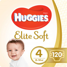 Підгузок Huggies Elite Soft L розмір 4 (8-14 кг) Box 120 (5029053578125)