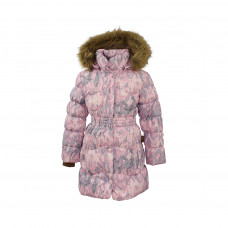 Пальто Huppa GRACE 1 17930155 світло-рожевий з принтом 128 (4741468585475)