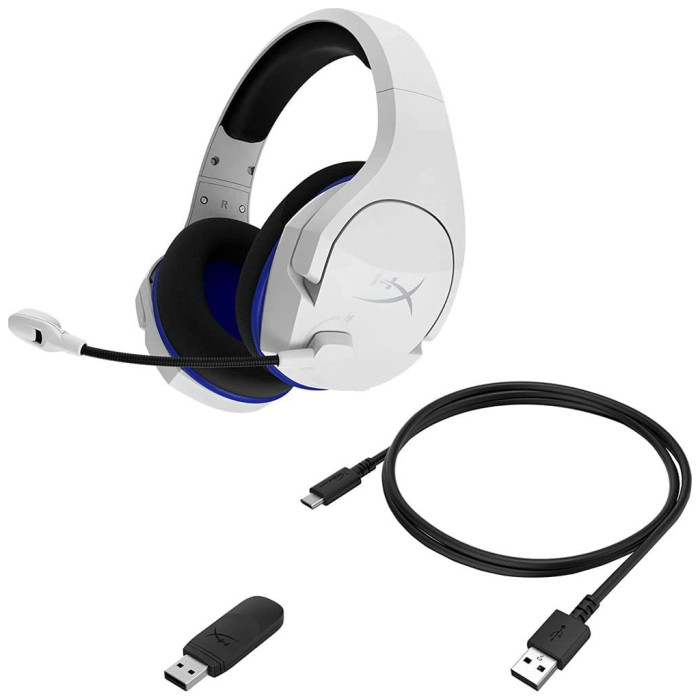 Навушники HyperX Cloud Stinger Core Wireless PS4/PS5 White/Blue (4P5J1AA)