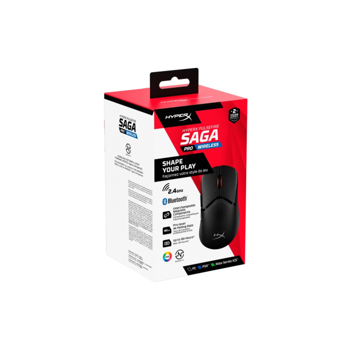 Мишка HyperX Pulsefire Saga Pro Wireless/Bluetooth Black (A2PB2AA)