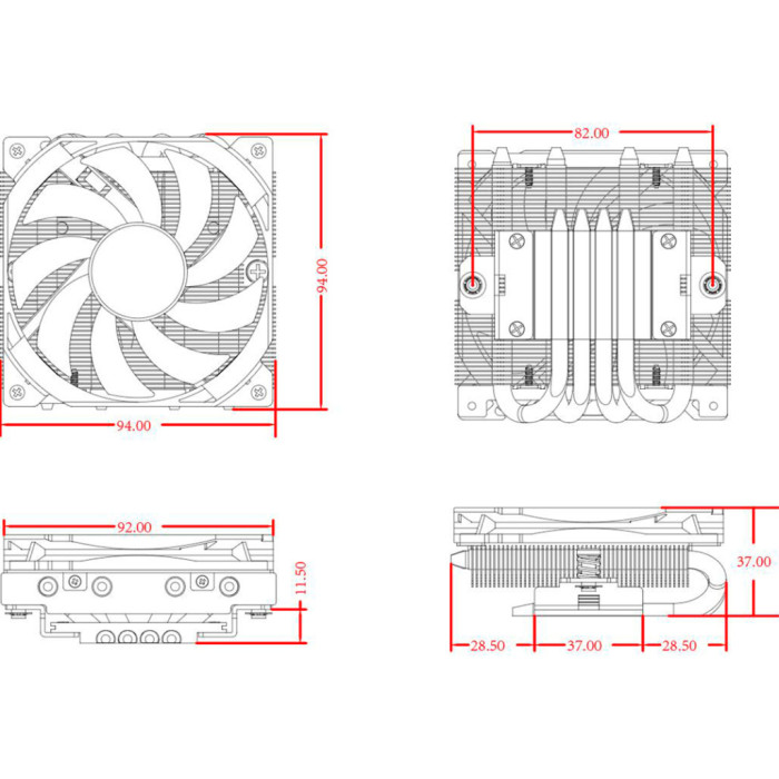 Кулер до процесора ID-Cooling IS-37-XT Black