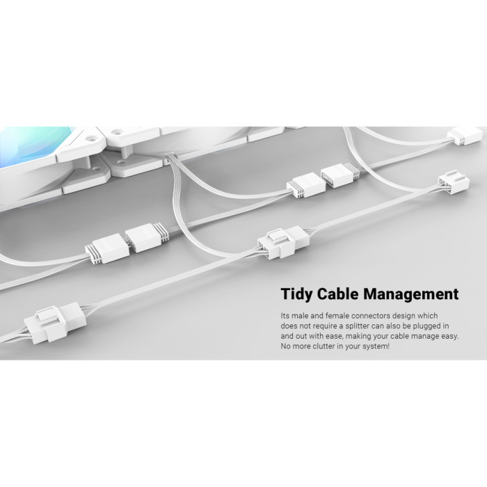 Кулер до корпусу ID-Cooling TF-12025-PRO ARGB TRIO WHITE