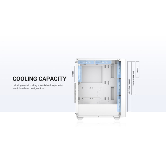 Корпус для ПК ID-Cooling WARE 300 ARGB WH