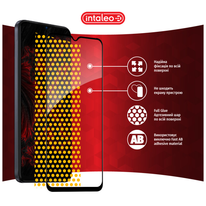 Скло захисне Intaleo Full Glue Tecno Spark 9 Pro Black (1283126547331)