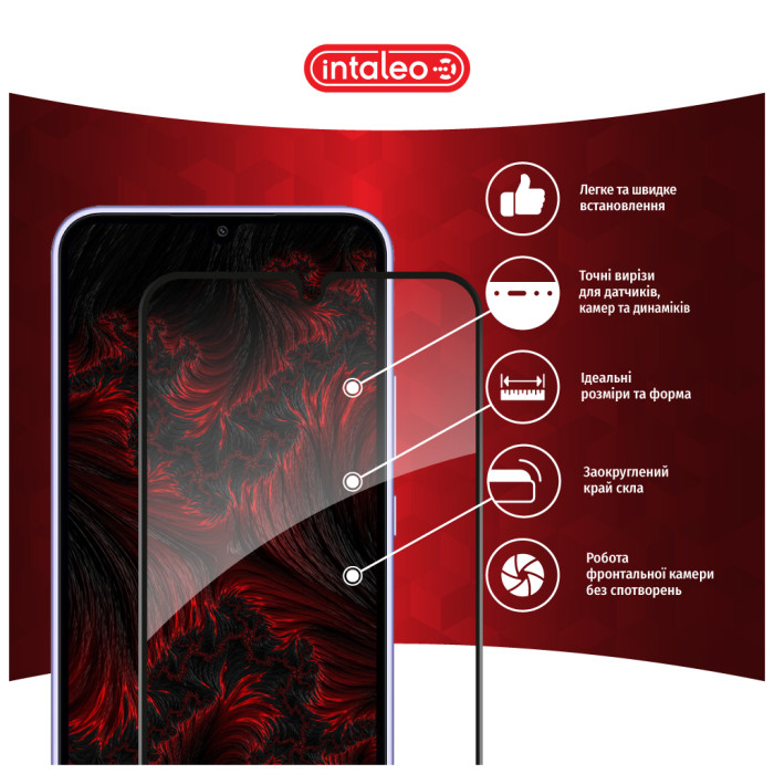 Скло захисне Intaleo Full Glue Samsung A34 5G Black (1283126559839)