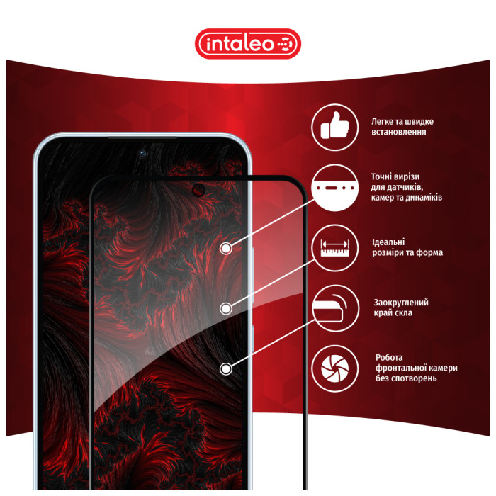 Скло захисне Intaleo Full Glue Samsung A54 5G Black (1283126559891)