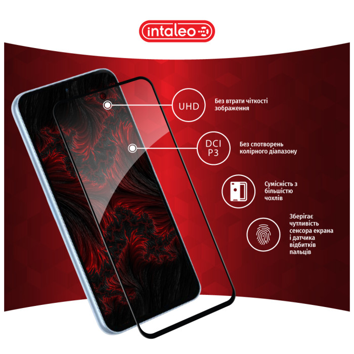 Скло захисне Intaleo Full Glue Samsung A54 5G Black (1283126559891)