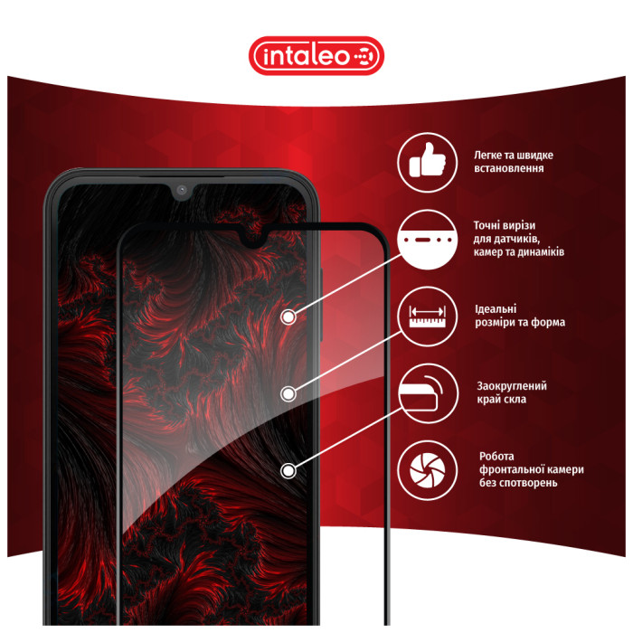 Скло захисне Intaleo Full Glue Samsung A25 5G Black (1283126574931)
