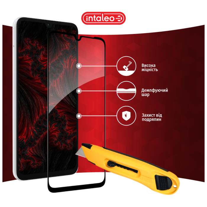 Скло захисне Intaleo Full Glue Samsung A05 Black (1283126578328)