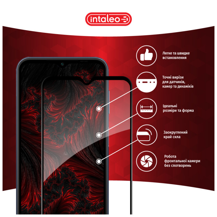 Скло захисне Intaleo Full Glue Samsung M14 Black (1283126579912)