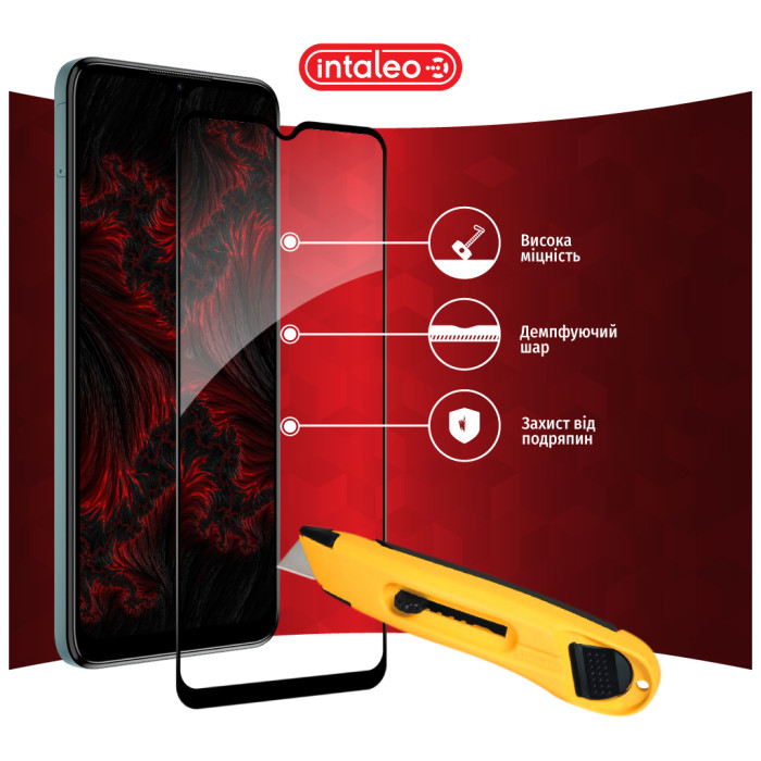 Скло захисне Intaleo Full Glue Nokia C32 Black (1283126582240)