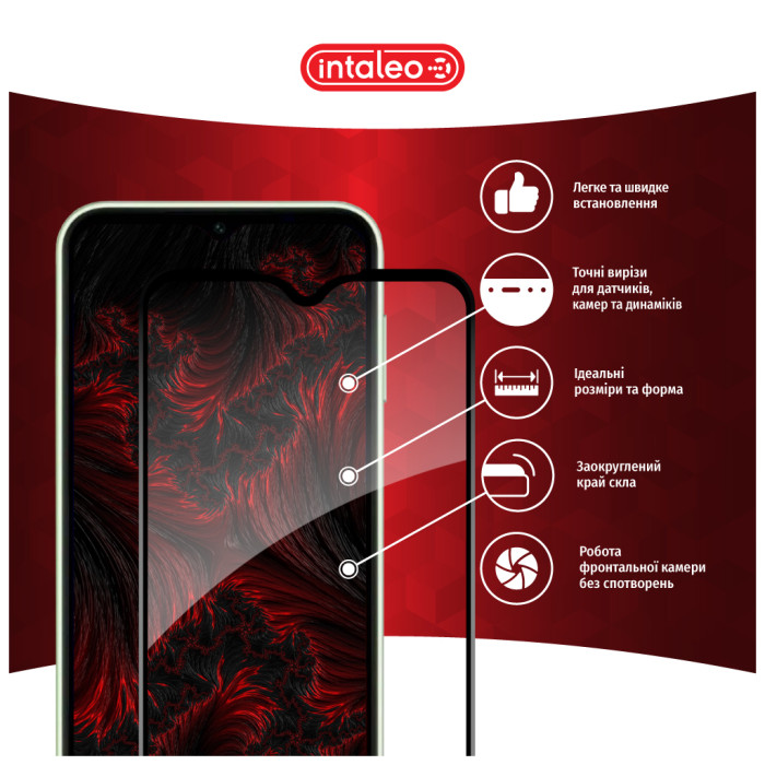 Скло захисне Intaleo Full Glue Samsung A15 Black (1283126583063)