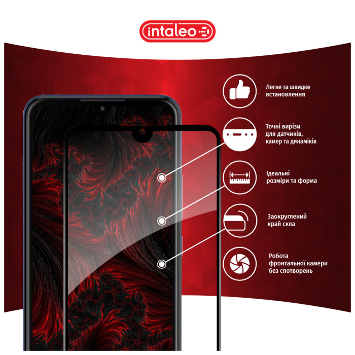 Скло захисне Intaleo Full Glue ZTE Blade L220 Black (1283126583360)