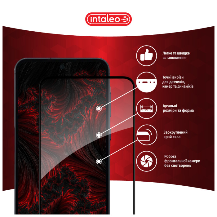 Скло захисне Intaleo Full Glue Samsung A55 Black (1283126588860)
