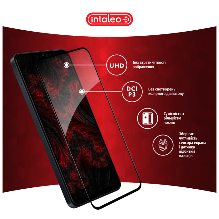 Скло захисне Intaleo Full Glue Samsung A55 Black (1283126588860)