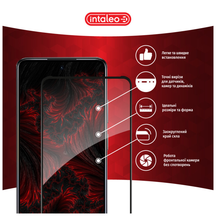 Скло захисне Intaleo Full Glue Infinix Hot 40i Black (1283126588945)